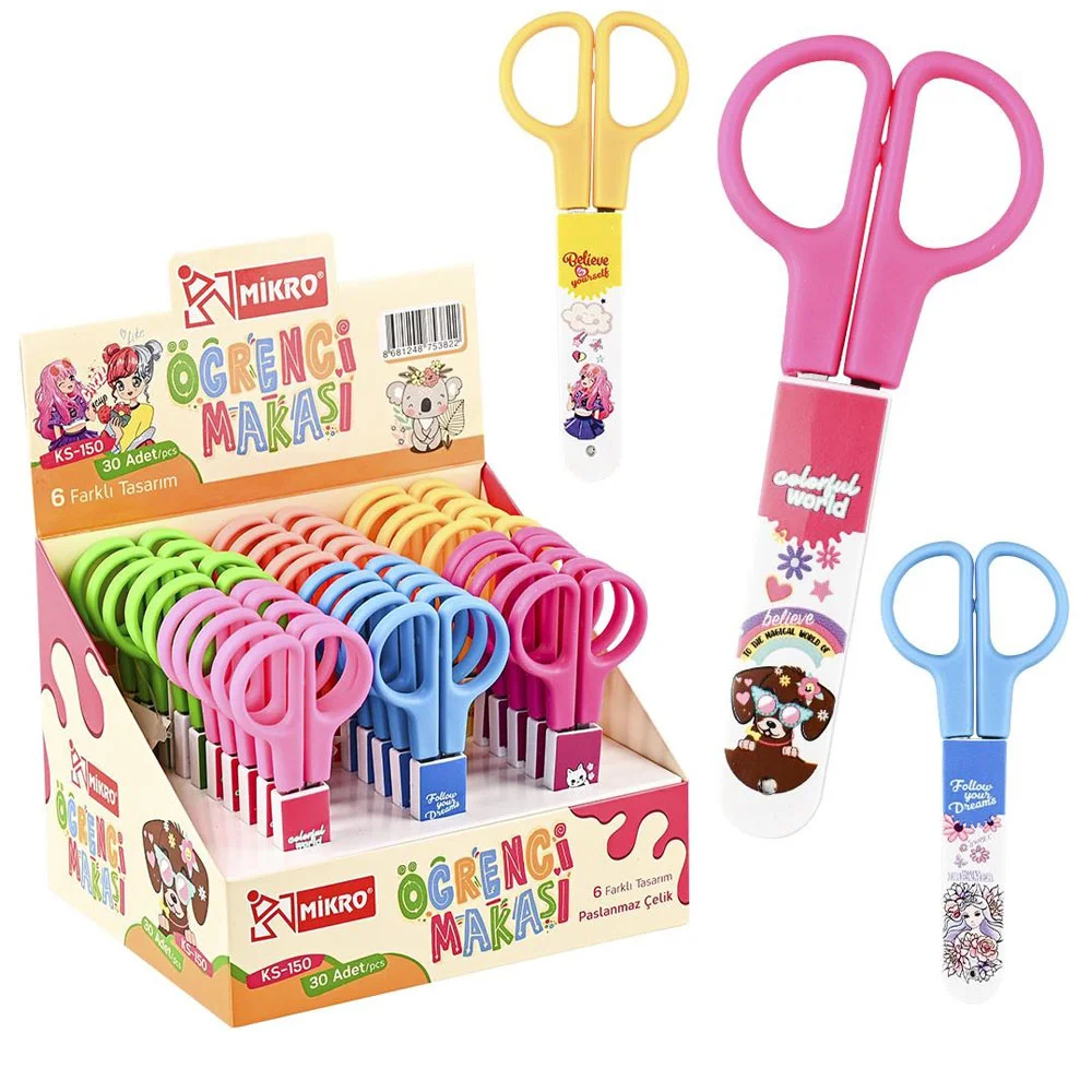 Mikro Öğrenci Makası Kablı Kız Ks-150