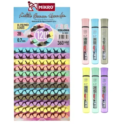 MİKRO 120 Lİ PASTEL ÜÇGEN MİN BÜYÜK STAND 0.7MM