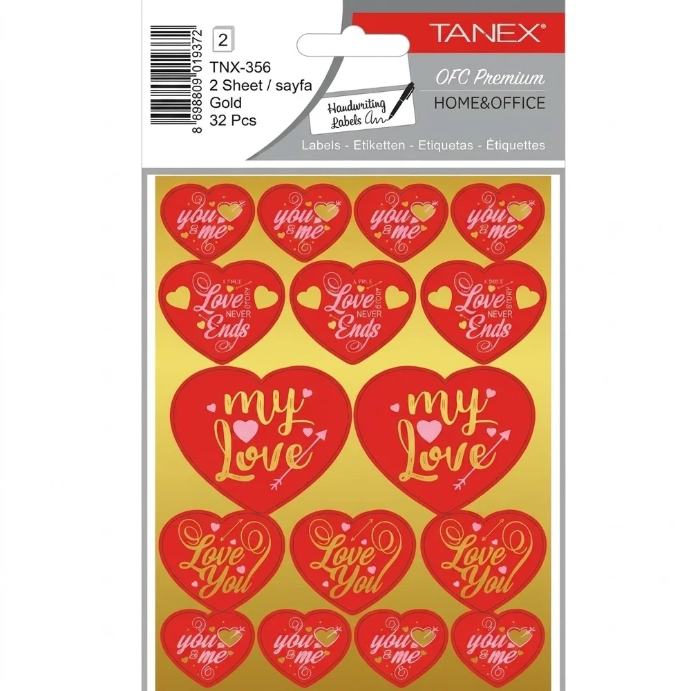 Tanex Gold Kalp Etiketi-6 2 Ad. Tnx-356
