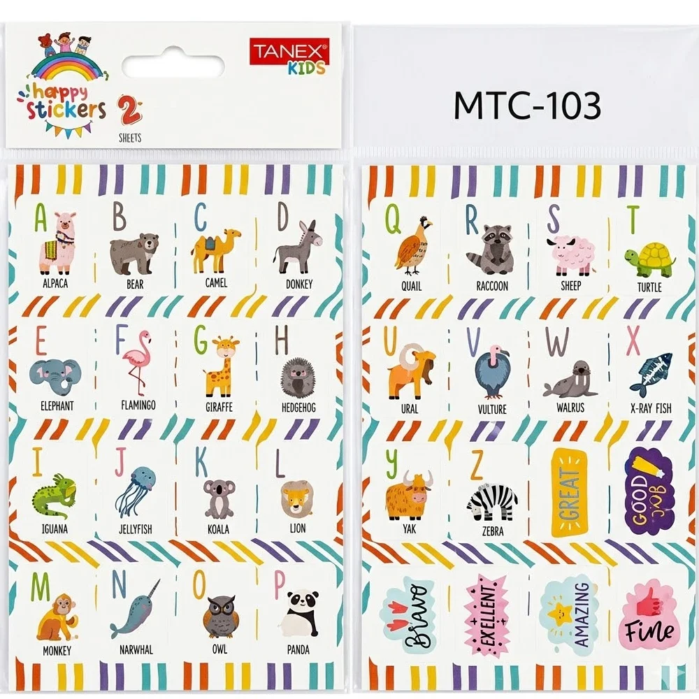 Tanex İlkokul Harf Etiketi-3 2 Ad. Mtc-103