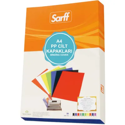 Sarff Cilt Kapağı Plastik Opak A4 450 MIC Şeffaf Siyah 15201111