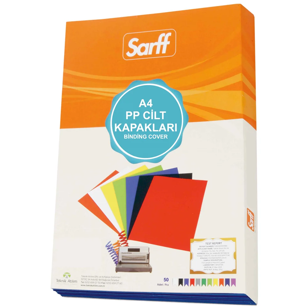 Sarff Cilt Kapağı Plastik Opak A4 450 MIC Kırmızı 15201108