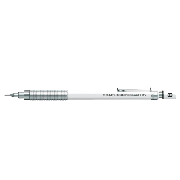 Pentel Çizim Kalemi Graph 600 0.5 MM Beyaz PG605-W