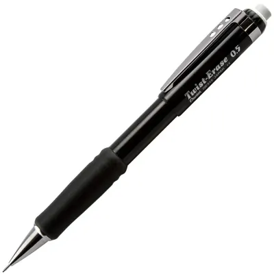 Pentel Versatil Kalem Twıst Metal Klipsli Büyük Boy Silgili 0.5 MM QE515-AX