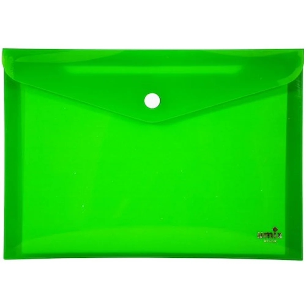Umix Çıtçıtlı Zarf Dosya A4 Neon Yeşil U1121N-YE