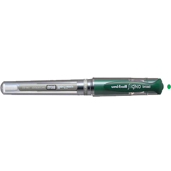 Uni-Ball Roller Kalem Signo Broad Jel Bilye Uç İmza Kalemi 1.0 MM Yeşil UM-153