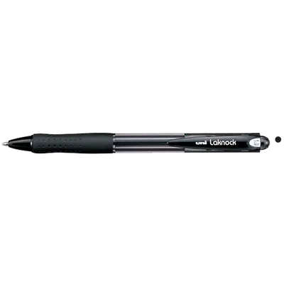 Uni-Ball Tükenmez Kalem Laknock Medium 1.0 MM Mekanik Bilye Uç Siyah SN-100