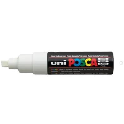 Uni-Ball Markör Boyama Posca Su Bazlı Poster 8.0 MM Beyaz PC-8K
