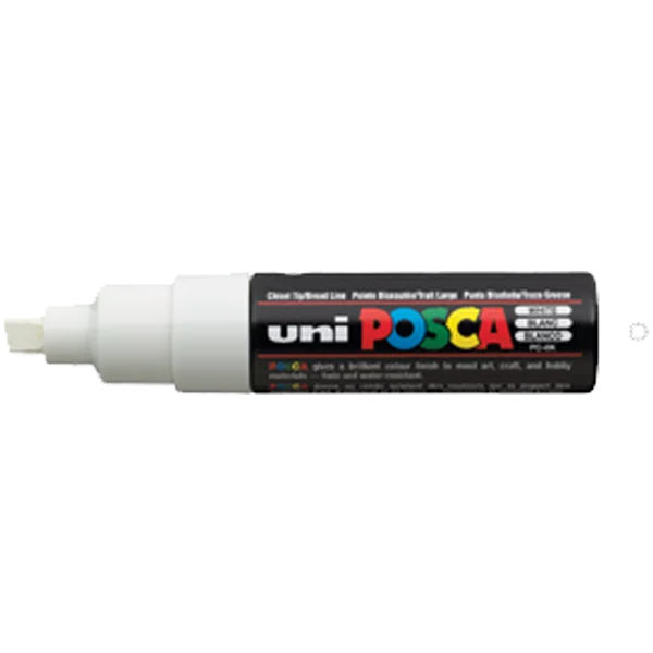 Uni-Ball Markör Boyama Posca Su Bazlı Poster 8.0 MM Beyaz PC-8K