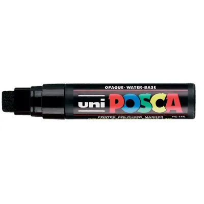 Uni-Ball Markör Boyama Posca Su Bazlı Poster 15.0 MM Siyah PC-17K
