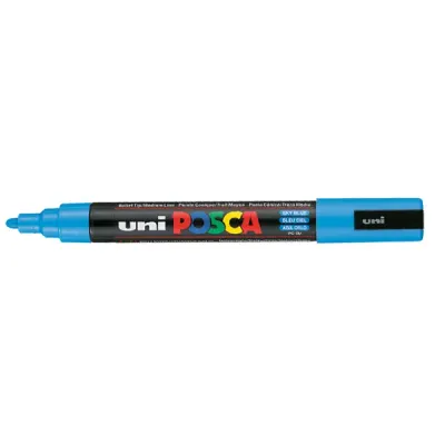 Uni-Ball Markör Boyama Posca Su Bazlı Poster 1.8-2.5 MM Gök Mavi PC-5M