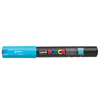Uni-Ball Markör Boyama Posca Su Bazlı Poster 0.7 MM Açık Mavi PC-1M