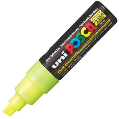 Uni-Ball Posca 8.0 Su Bazlı Poster Markörü F.Sarı PC-8K