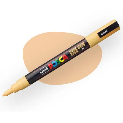 Uni-Ball Posca 0.9-1.3 Su Bazlı Boyama Markörü Kayısı N PC-3M