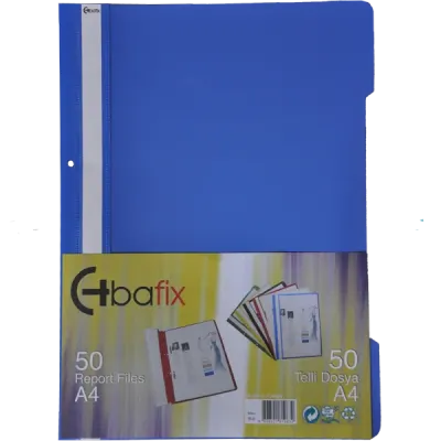 Bafix Telli Dosya Plastik XL Mavi A4