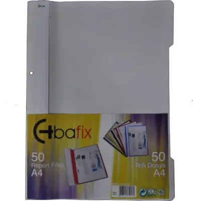 Bafix Telli Dosya Plastik XL Gri A4