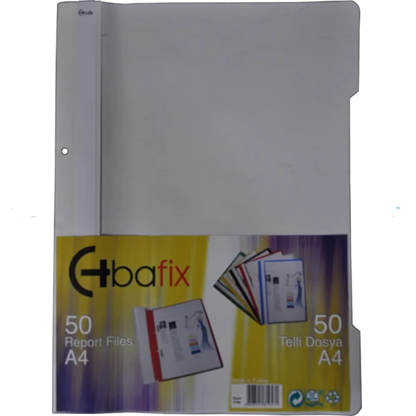 Bafix Telli Dosya Plastik XL Gri A4