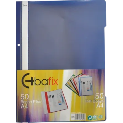 Bafix Telli Dosya Plastik XL Lacivert A4