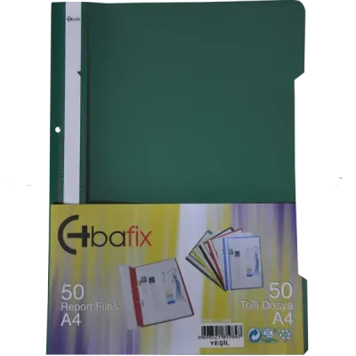 Bafix Telli Dosya Plastik XL Yeşil A4