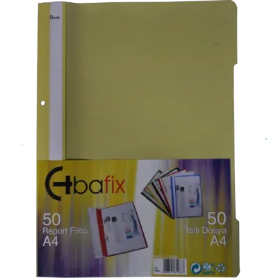 Bafix Telli Dosya Plastik XL Sarı A4