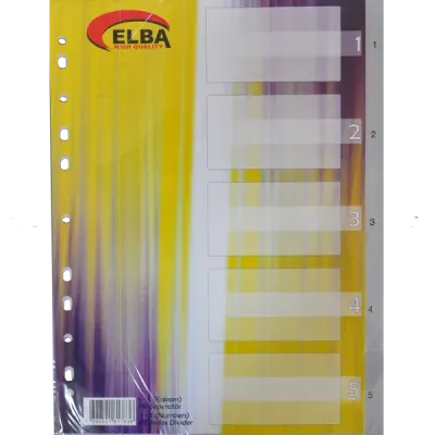 Bafix Seperatör 1-5 Rakamlı Plastik A4