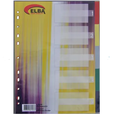 Bafix Seperatör 5 Renkli Plastik A4