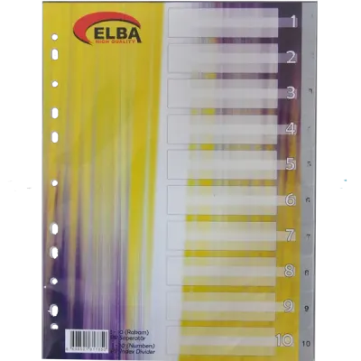Bafix Seperatör 1-10 Rakamlı Plastik A4
