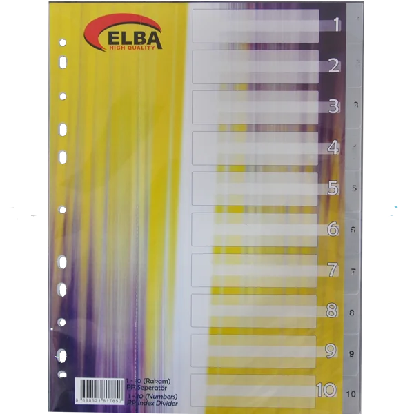Bafix Seperatör 1-10 Rakamlı Plastik A4