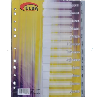 Bafix Seperatör Aylar Plastik A4