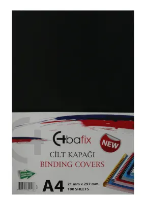 Bafix Cilt Kapağı Plastik Opak A4 160 MIC Siyah