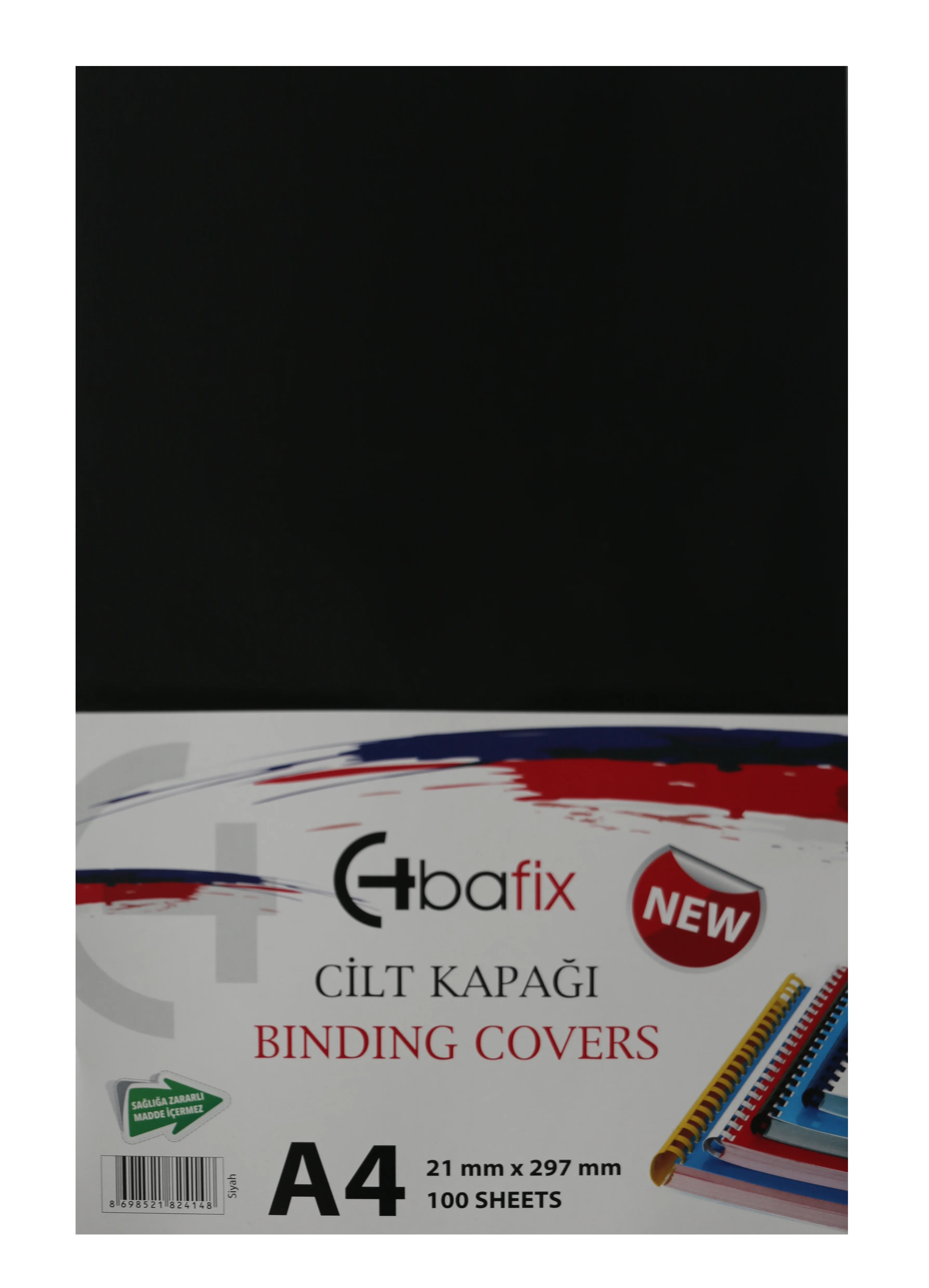 Bafix Cilt Kapağı Plastik Opak A4 160 MIC Siyah