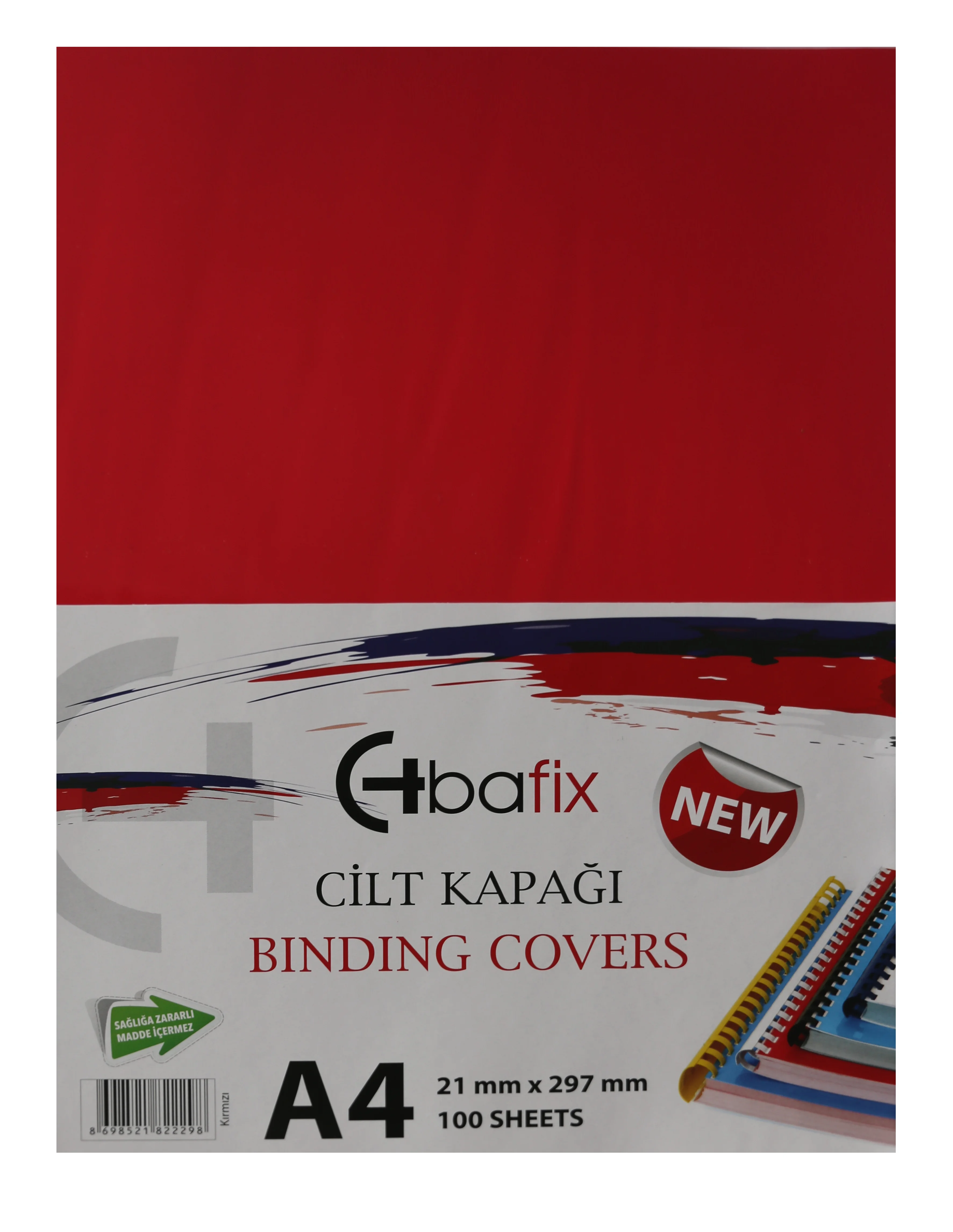 Bafix Cilt Kapağı Plastik Opak A4 160 MIC Kırmızı