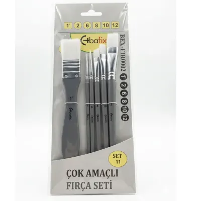Bafix Fırça Seti Set-11 gri (1,2,6,8,10,12) 6 lı Bfx-Fır0002