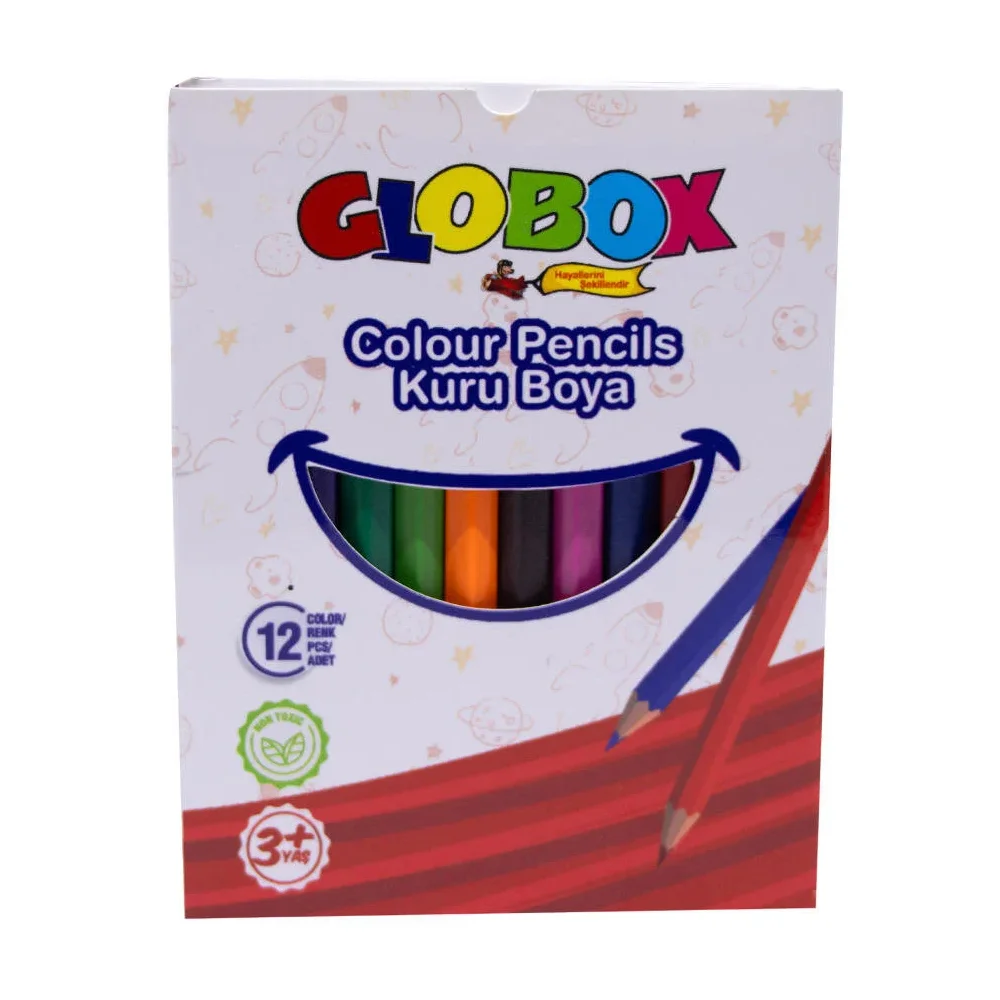 Globox Kuru Boya Kısa 12 Li 3670