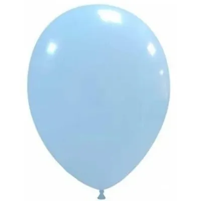 Balonevi Balon 12" Baskı Makaron Mavi 100 Lü