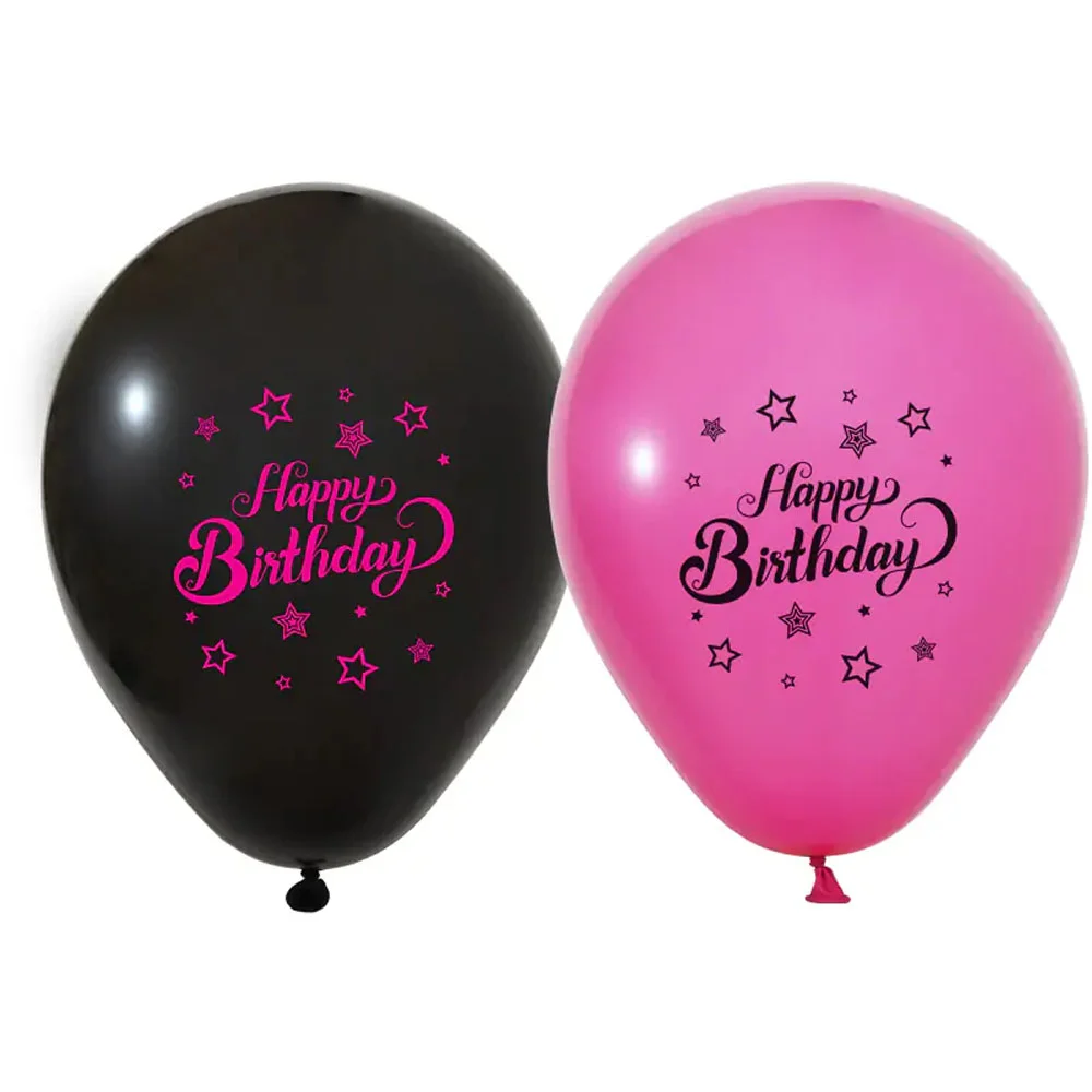 Balonevi Balon Makaron 1+1 Happy Birthday Baskılı 12"  9 Ad