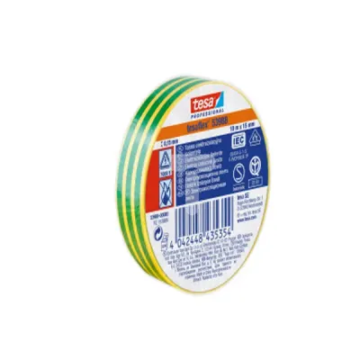 Tesa Bant Elektrik Izolasyon Yeşil &amp; Sarı Çizgili 10x15 53988-00080