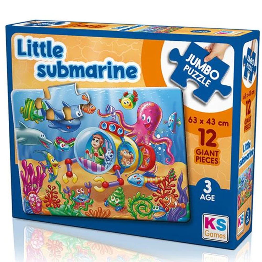 Ks Games Little Submarine Jumbo Puzzle 12 Prç. Jp 31006