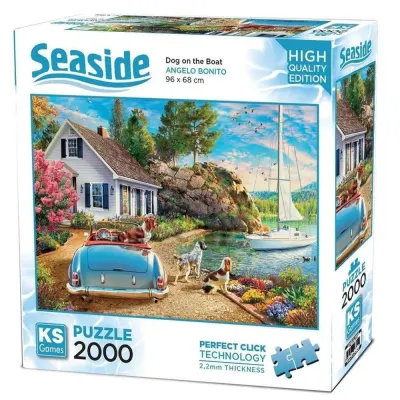 Ks Games Puzzle 2000 Parça Dog On The Boat 22537