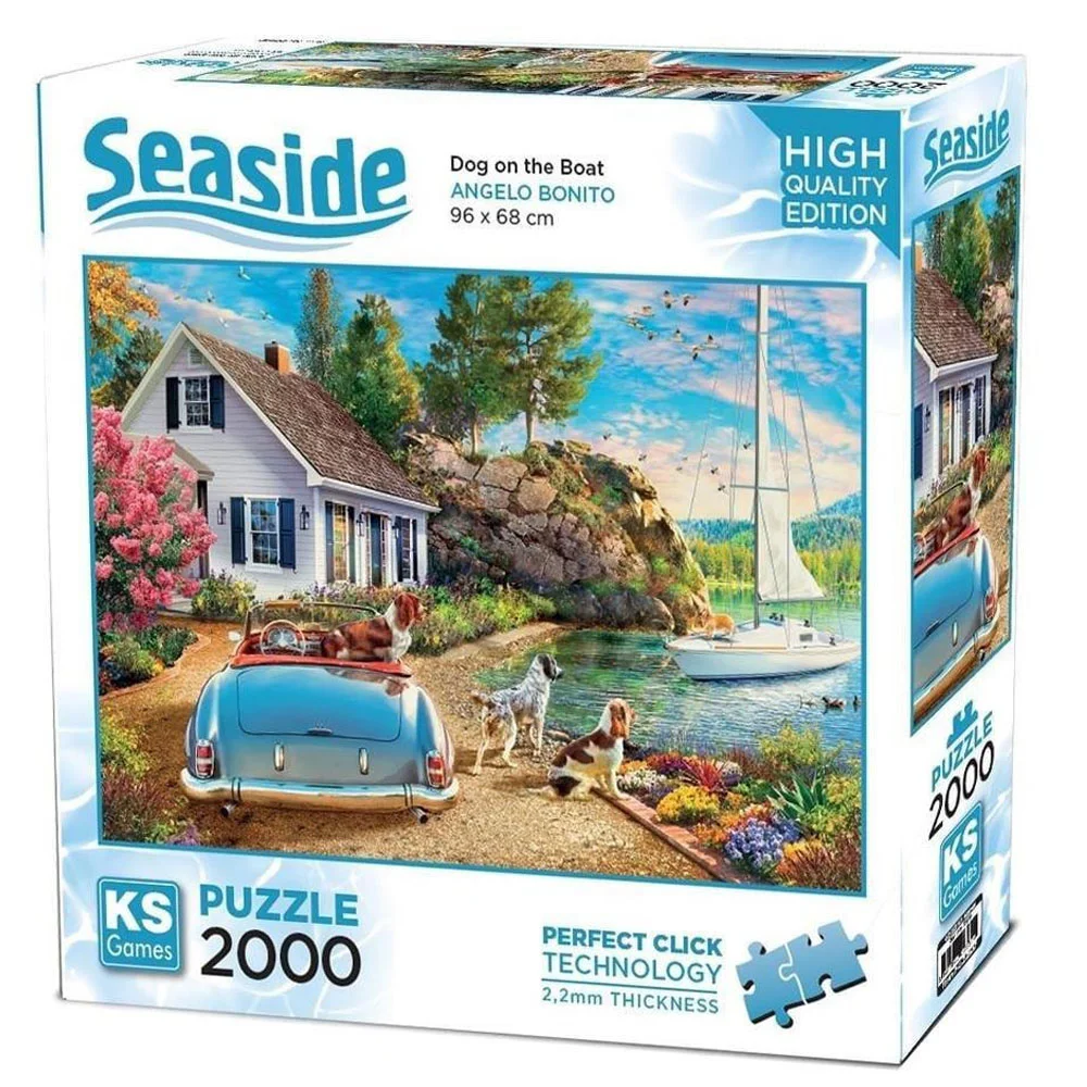 Ks Games Puzzle 2000 Parça Dog On The Boat 22537