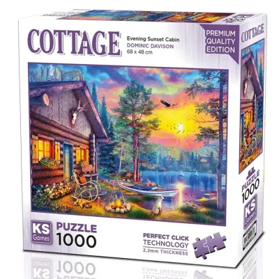 Ks Games Puzzle 1000 Parça Evening Sunset Cabin 20818