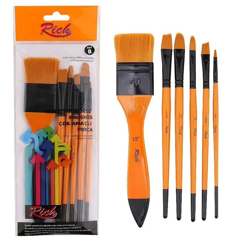 Rich Zemin Fırça Karma Set 6 Lı set 8