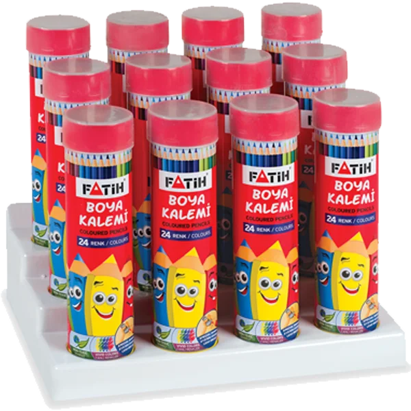 Fatih Kuru Boya Metal Tüp Kutu Tam Boy 24 Renk 33224