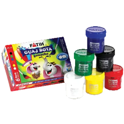 Fatih Guaj Boya Karton Kutu Şişe 6 Renk 25 ML 50410