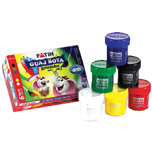 Fatih Guaj Boya Karton Kutu Şişe 6 Renk 25 ML 50410