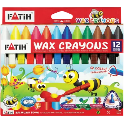 Fatih Mum Pastel Boya Wax Crayon Jumbo 12 Renk 50220