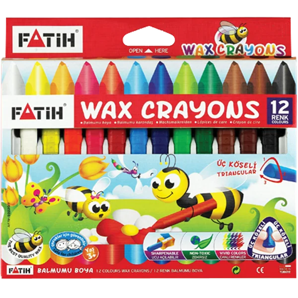 Fatih Mum Pastel Boya Wax Crayon Jumbo 12 Renk 50220