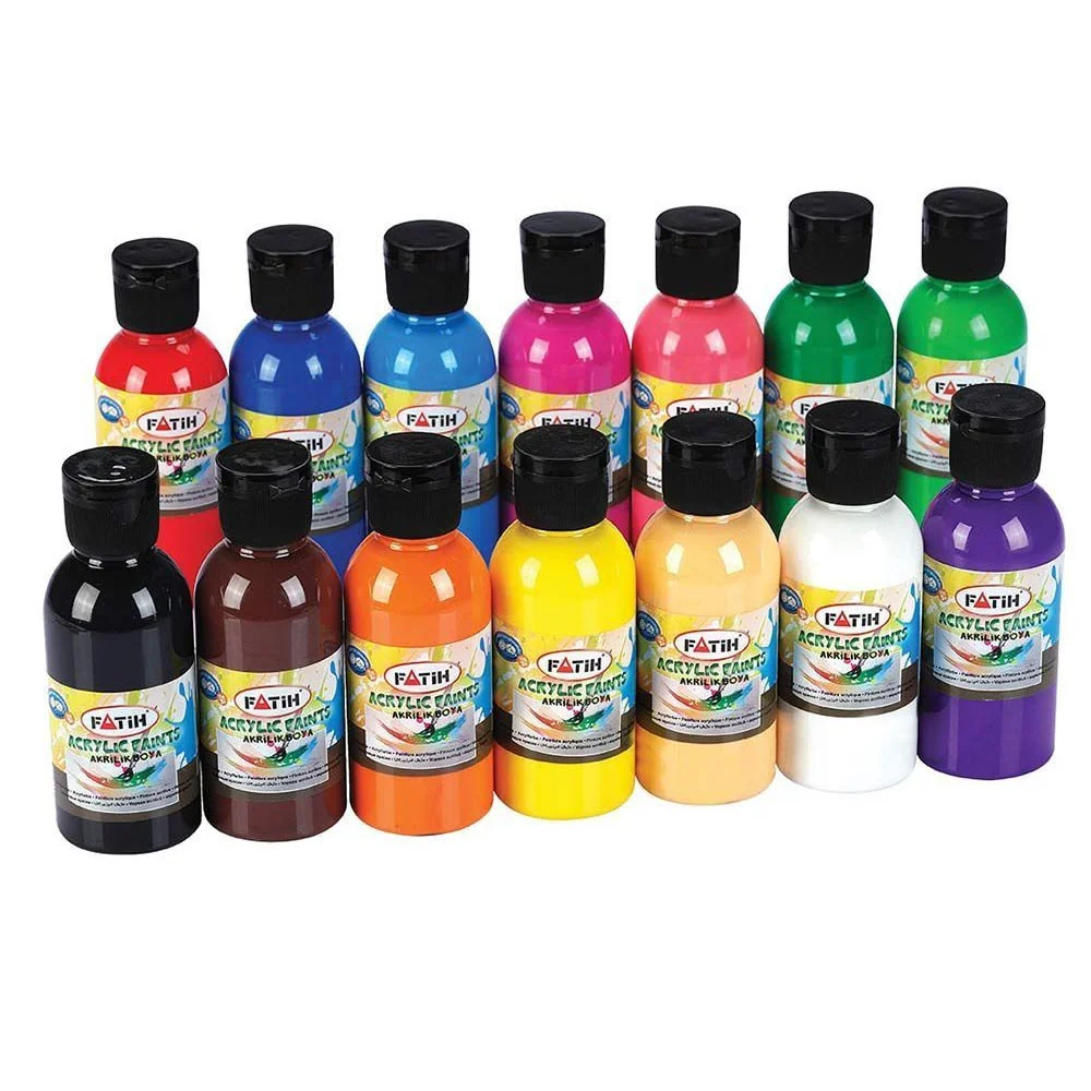 Fatih Akrilik Boya 100 ML Kırmızı 6 Lı