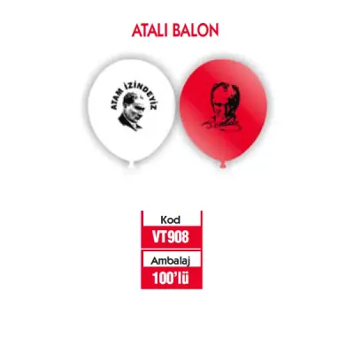 Vatan Balon Atam İzindeyiz 100 LÜ VT908