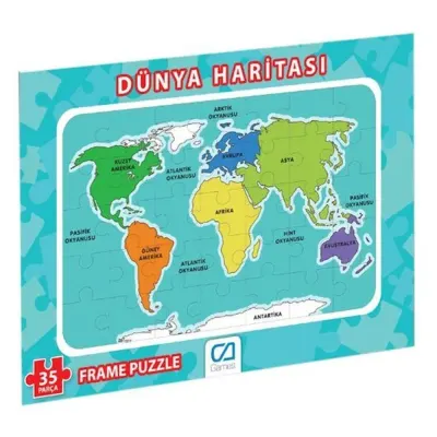 Ca Games Dünya Haritası Frame Puzzle Cafrm-10200
